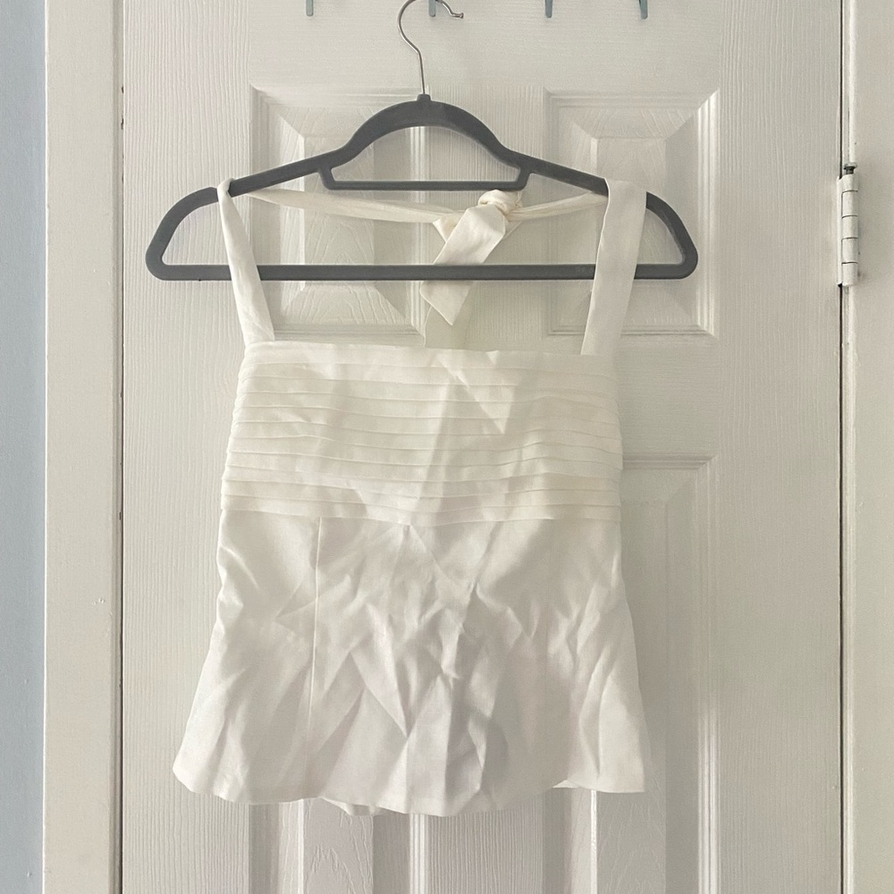 NWT white fox room service halter top